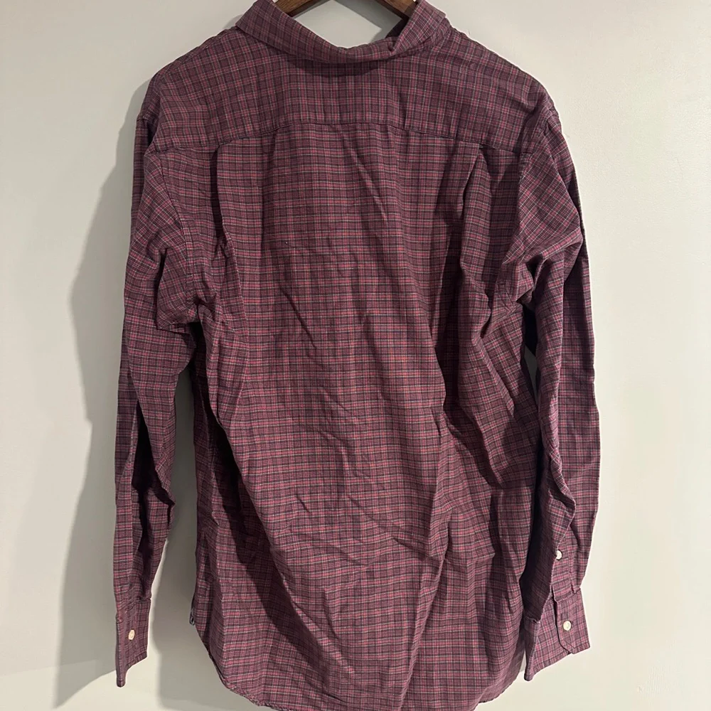 Daniel Cremieux Burgundy Checkered Button Down Shirt